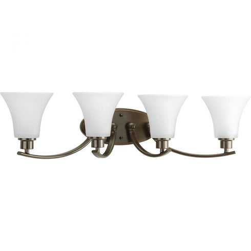 Progress Joy P2003 09 4 100 Watt MED BATH BRACKET in Brushed Nickel Finish Model: P2003-09