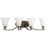 Progress Joy P2003 09 4 100 Watt MED BATH BRACKET in Brushed Nickel Finish Model: P2003-09