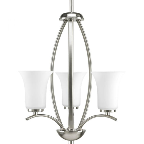 Progress Joy P3587 09 3 60 Watt CAND FOYER in Brushed Nickel Finish Model: P3587-09