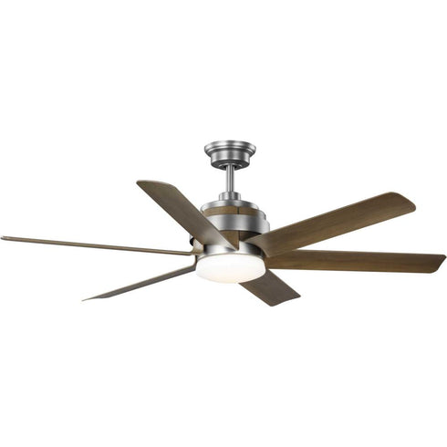 Progress Kaysville P250003 081 30 56IN 6 BLADE CEILING FAN in Antique Nickel Finish Model: P250003-081-30