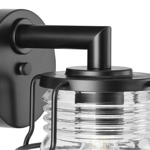 Progress Keegan P560340 31M 1 Light WALL LANTERN in Matte Black Finish Model: P560340-31M
