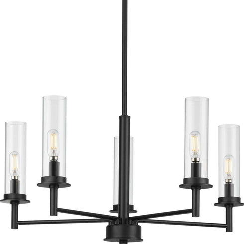 Progress Kellwyn P400251 009 5 60 Watt Cand Chandelier in Brushed Nickel Finish Model: P400251-009