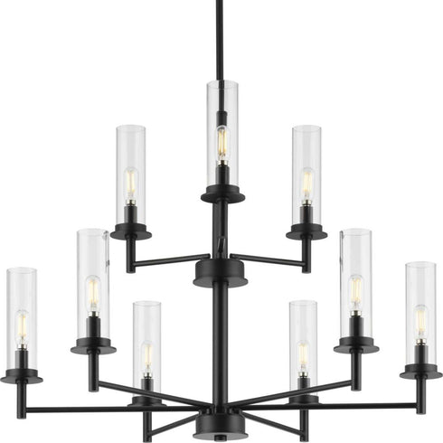 Progress Kellwyn P400252 009 9 60 Watt Cand Chandelier in Brushed Nickel Finish Model: P400252-009