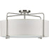 Progress Kempsey P350110 009 3 60 Watt MED SEMI FLUSH CONV in Brushed Nickel Finish Model: P350110-009