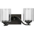 Progress Kene P300121 009 2 75 Watt MED BATH BRACKET in Brushed Nickel Finish Model: P300121-009