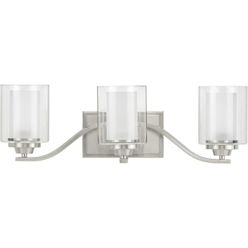 Progress Kene P300122 009 3 75 Watt MED BATH BRACKET in Brushed Nickel Finish Model: P300122-009