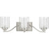 Progress Kene P300122 009 3 75 Watt MED BATH BRACKET in Brushed Nickel Finish Model: P300122-009