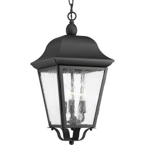 Progress Kiawah P550001 031 3 60 Watt CAND HANGING LANTERN in Textured Black Finish Model: P550001-031