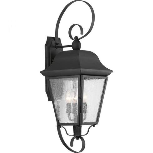 Progress Kiawah P560012 031 3 60 Watt CAND WALL LANTERN in Textured Black Finish Model: P560012-031