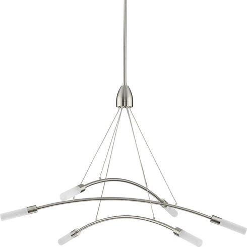 Progress Kylo LED P400263 009 30 6 Light LED CHANDELIER in Brushed Nickel Finish Model: P400263-009-30