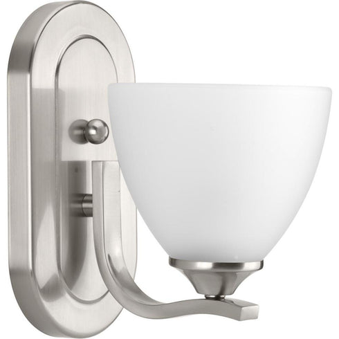 Progress Laird P300095 009 1 100 Watt MED BATH BRACKET in Brushed Nickel Finish Model: P300095-009