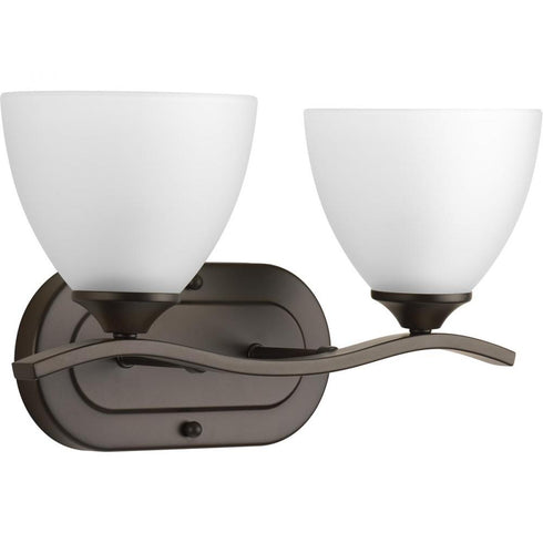 Progress Laird P300096 009 2 100 Watt MED BATH BRACKET in Brushed Nickel Finish Model: P300096-009