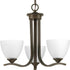 Progress Laird P400062 009 3 100 Watt MED CHANDELIER in Brushed Nickel Finish Model: P400062-009