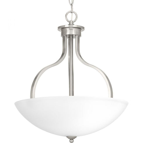 Progress Laird P500071 009 3 100 Watt MED INV PENDANT in Brushed Nickel Finish Model: P500071-009