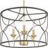 Progress Landree P400177 031 3 60 Watt CAND CHANDELIER in Matte Black Finish Model: P400177-031