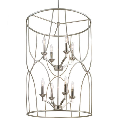 Progress Landree P500177 031 8 60 Watt CAND FOYER in Matte Black Finish Model: P500177-031