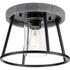 Progress Laramie P350243 31M 1 Light FLUSHMT in Matte Black Finish Model: P350243-31M