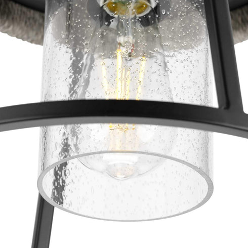 Progress Laramie P350243 31M 1 Light FLUSHMT in Matte Black Finish Model: P350243-31M