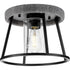 Progress Laramie P350243 31M 1 Light FLUSHMT in Matte Black Finish Model: P350243-31M