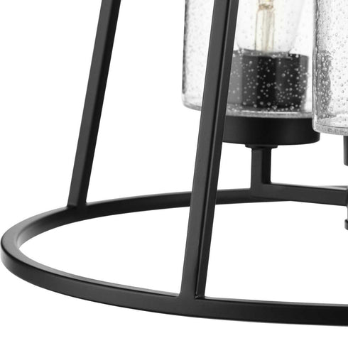 Progress Laramie P400322 31M 4 Light CHANDELIER in Matte Black Finish Model: P400322-31M