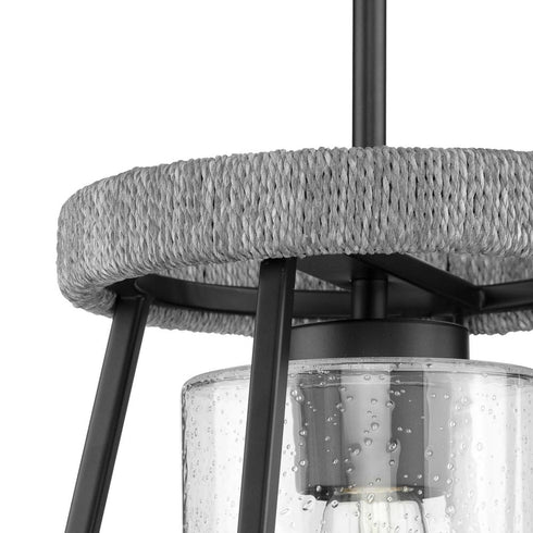 Progress Laramie P500413 31M 1 Light PENDANT in Matte Black Finish Model: P500413-31M