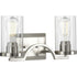 Progress Lassiter P300257 009 2 60 Watt MED BATH BRACKET in Brushed Nickel Finish Model: P300257-009