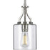 Progress Lassiter P500208 009 1 60 Watt MED MINI PENDANT in Brushed Nickel Finish Model: P500208-009