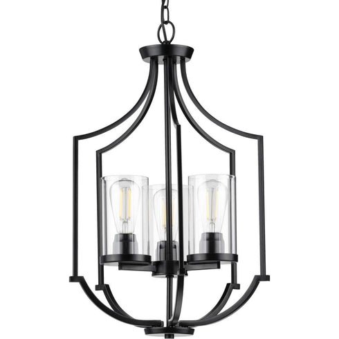 Progress Lassiter P500209 009 3 60 Watt MED FOYER in Brushed Nickel Finish Model: P500209-009