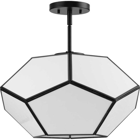 Progress Latham Collection 18 in. Three Light in Brushed Nickel Contemporary Flush Mount Model: P350261-009