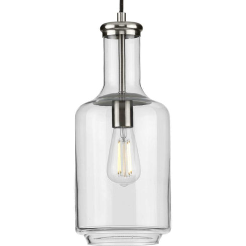 Progress Latrobe P500229 009 1 60 Watt MED PENDANT in Brushed Nickel Finish Model: P500229-009