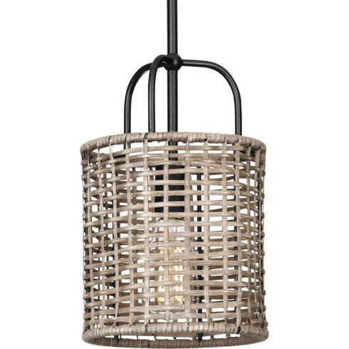 Progress Lavelle P500307 031 1 60 Watt MED MINI PENDANT in Matte Black Finish Model: P500307-031