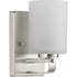 Progress League P300341 009 1 100 Watt MED BATH BRACKET in Brushed Nickel Finish Model: P300341-009
