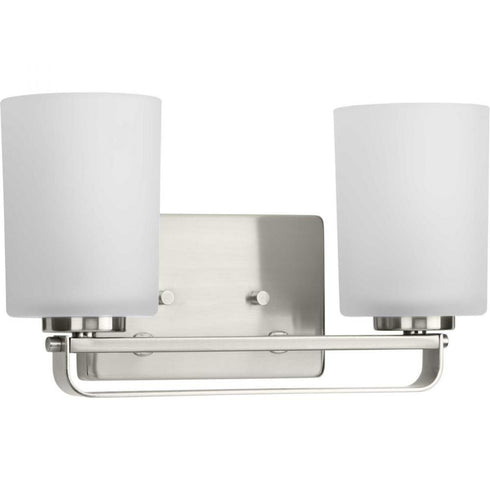 Progress League P300342 009 2 100 Watt MED BATH BRACKET in Brushed Nickel Finish Model: P300342-009