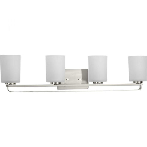 Progress League P300344 009 4 100 Watt MED BATH BRACKET in Brushed Nickel Finish Model: P300344-009