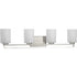 Progress League P300344 009 4 100 Watt MED BATH BRACKET in Brushed Nickel Finish Model: P300344-009