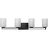 Progress League P300344 009 4 100 Watt MED BATH BRACKET in Brushed Nickel Finish Model: P300344-009
