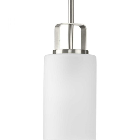 Progress League P500341 009 1 100 Watt MED MINI PENDANT in Brushed Nickel Finish Model: P500341-009