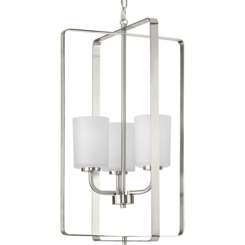 Progress League P500342 009 3 100 Watt MED FOYER in Brushed Nickel Finish Model: P500342-009