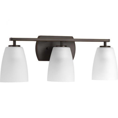 Progress Leap P300133 009 3 100 Watt MED BATH BRACKET in Brushed Nickel Finish Model: P300133-009