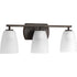 Progress Leap P300133 009 3 100 Watt MED BATH BRACKET in Brushed Nickel Finish Model: P300133-009