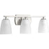Progress Leap P300133 009 3 100 Watt MED BATH BRACKET in Brushed Nickel Finish Model: P300133-009