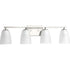 Progress Leap P300134 009 4 100 Watt MED BATH BRACKET in Brushed Nickel Finish Model: P300134-009