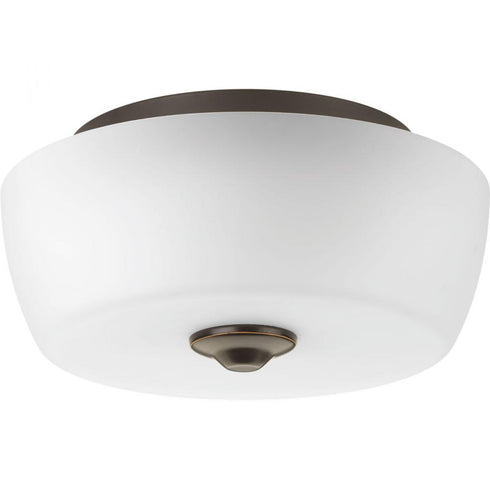 Progress Leap P350061 009 2 60 Watt MED FLUSH MOUNT in Brushed Nickel Finish Model: P350061-009