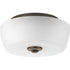 Progress Leap P350061 009 2 60 Watt MED FLUSH MOUNT in Brushed Nickel Finish Model: P350061-009