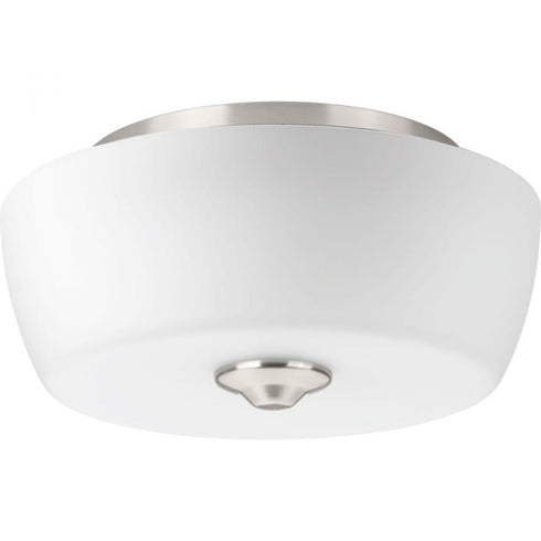 Progress Leap P350061 009 2 60 Watt MED FLUSH MOUNT in Brushed Nickel Finish Model: P350061-009
