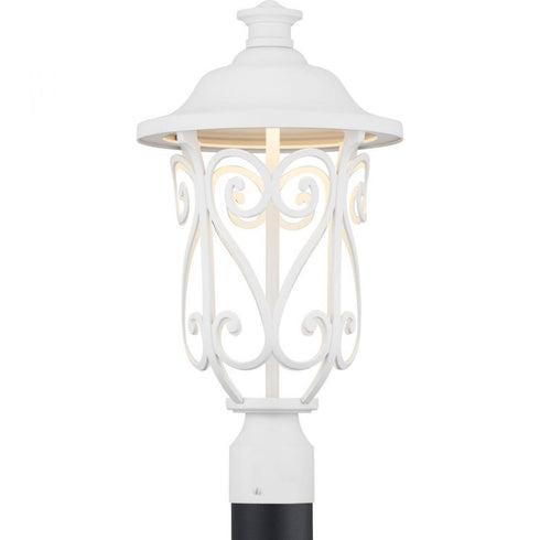 Progress Leawood LED 1 Light P540037 030 30 1 17 Watt LED POST LANTERN in White Finish Model: P540037-030-30