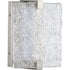 Progress LED Stone Glass Sconce P710080 009 30 1 9.5 Watt LED WALL SCONCE in Brushed Nickel Finish Model: P710080-009-30