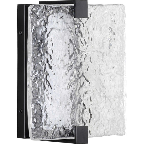 Progress LED Stone Glass Sconce P710080 009 30 1 9.5 Watt LED WALL SCONCE in Brushed Nickel Finish Model: P710080-009-30