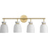 Progress Lexie Collection Four Light in Polished Chrome Contemporary Vanity Light Model: P300487-015