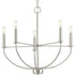 Progress Leyden P400202 009 5 60 Watt CAND CHANDELIER in Brushed Nickel Finish Model: P400202-009